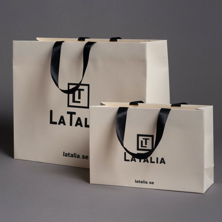 Custom Paper Carrier Bag With Ribbon Handle - Packett