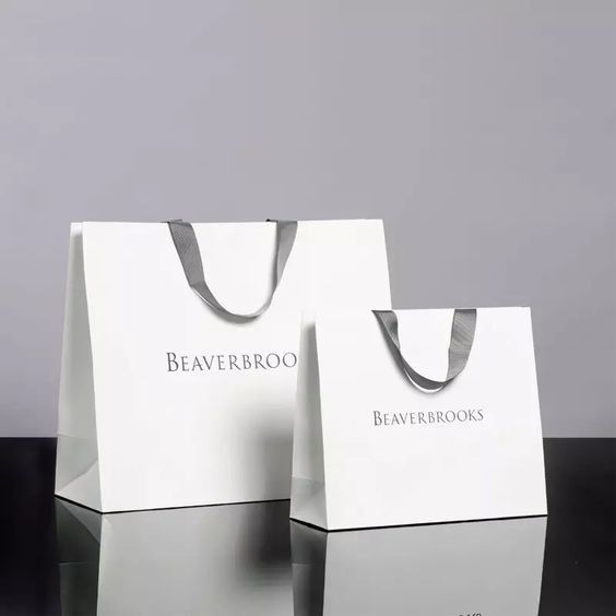 Custom Paper Carrier Bag With Ribbon  Handle - Packett