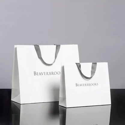 Custom Paper Carrier Bag With Ribbon  Handle - Packett